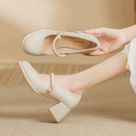 Elegant Chunky Heel High Heels by Greta 