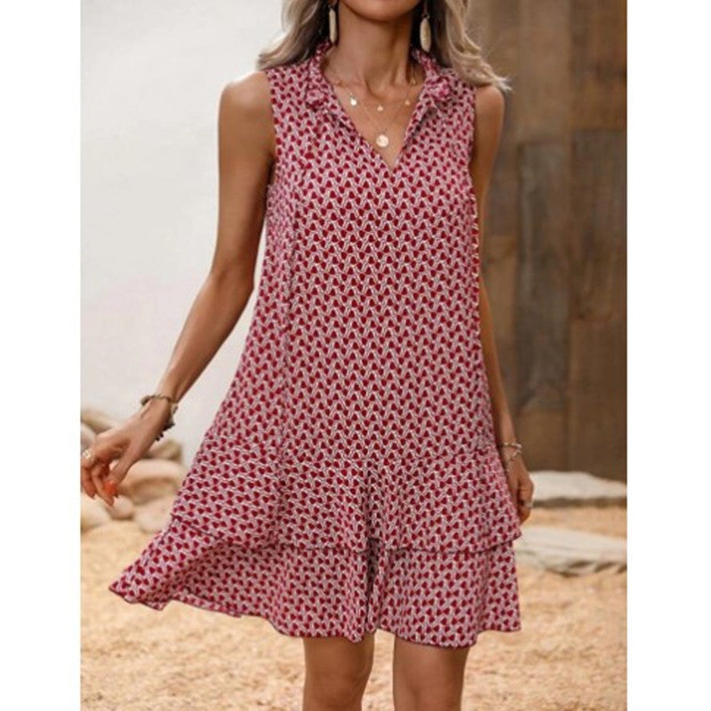Boho Printed Sleeveless Dress by Greta 