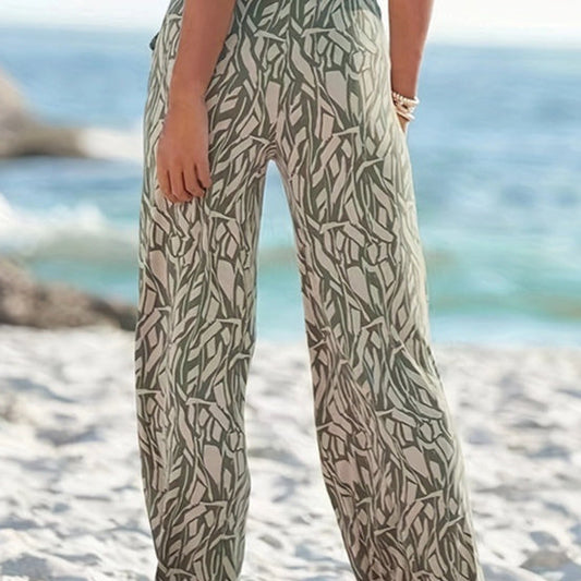 Floral Wide-Leg Pants by Greta 