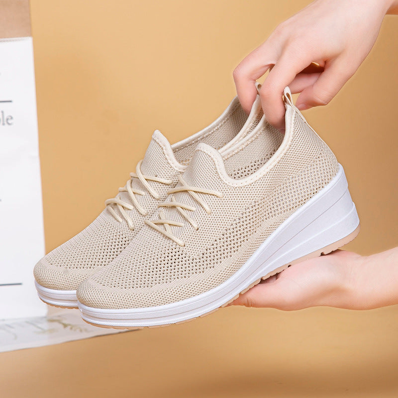 Breathable Mesh Platform Wedges by Greta 