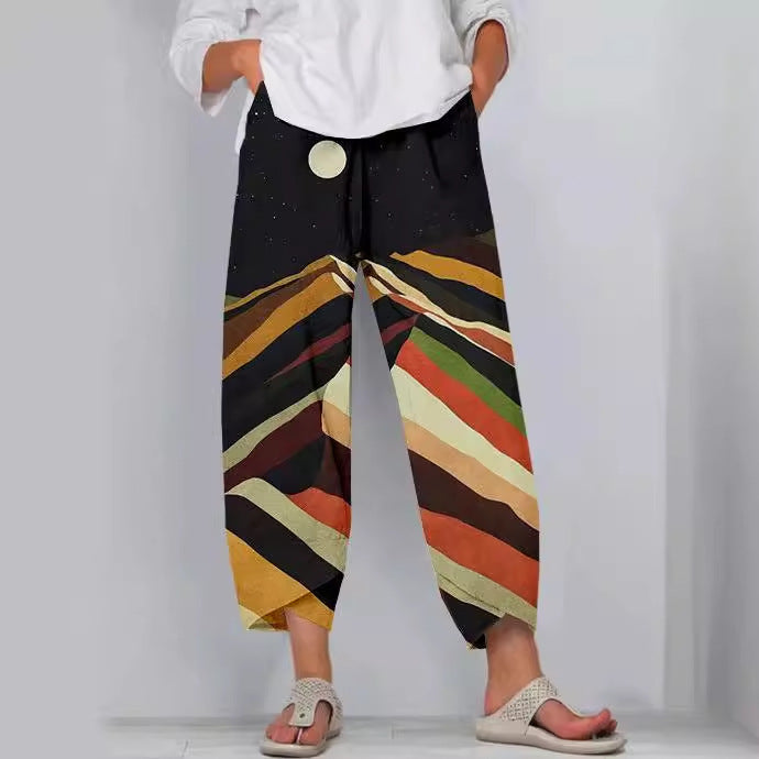 Artful Linen Greta  3D Pattern Pants