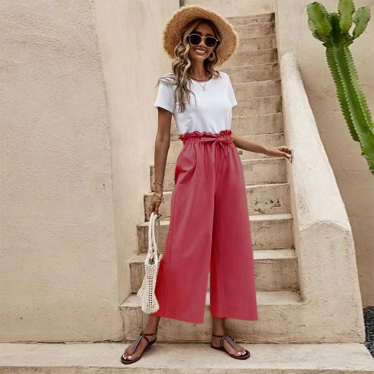 Pinterest-Inspired Greta  Linen Wide Leg Pants