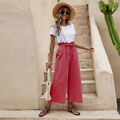 Pinterest-Inspired Greta  Linen Wide Leg Pants
