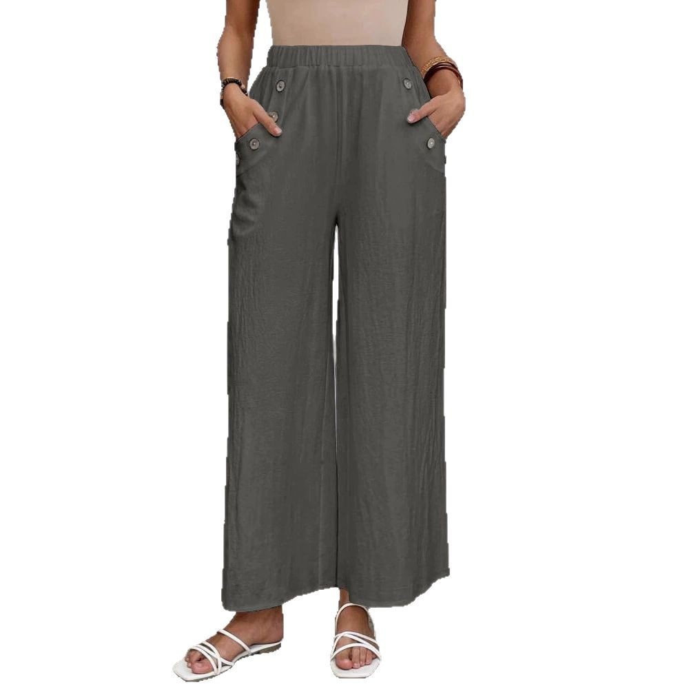 Relaxed High Waist Wide-Leg Pants by Greta 
