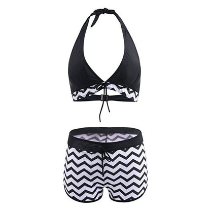 Chic Zigzag Greta  Bikini Set with Shorts