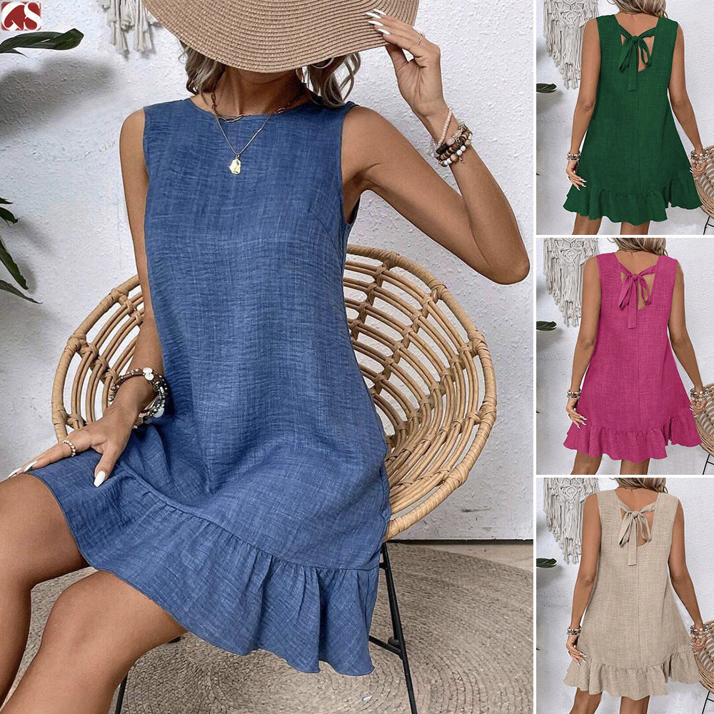 Ruffle Sleeveless Summer Dress by Greta 
