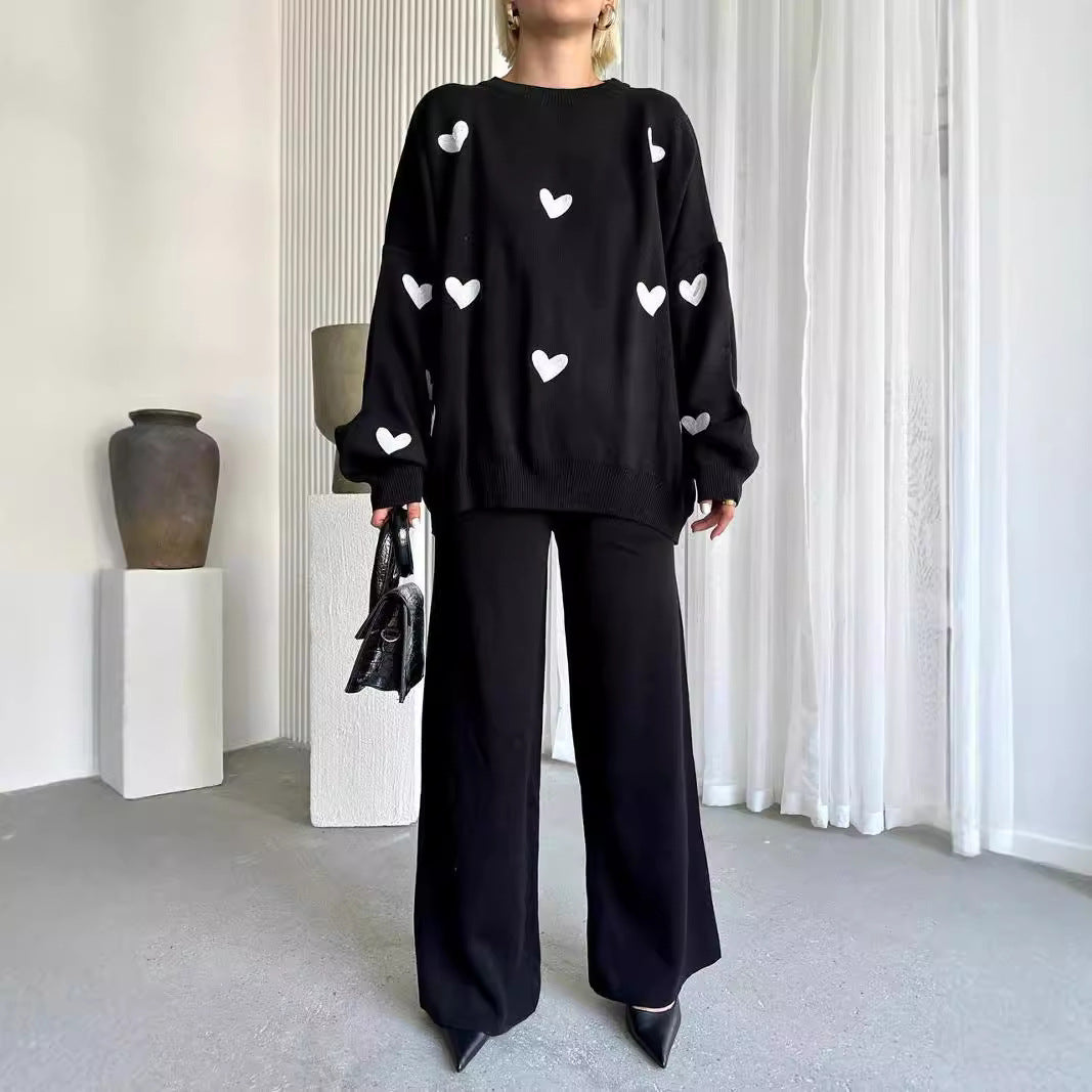 Chic Heart Knit Set by Greta 