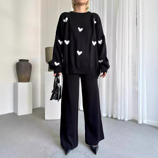 Chic Heart Knit Set by Greta 