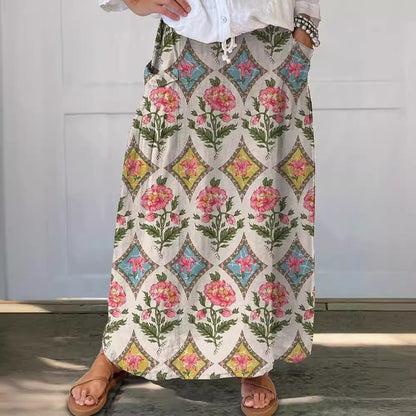 Retro Floral Greta  Everyday Pocket Skirt