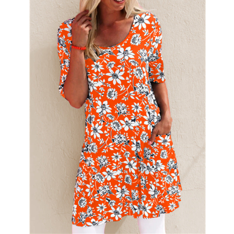 Floral Print Pocket Dress by Greta 