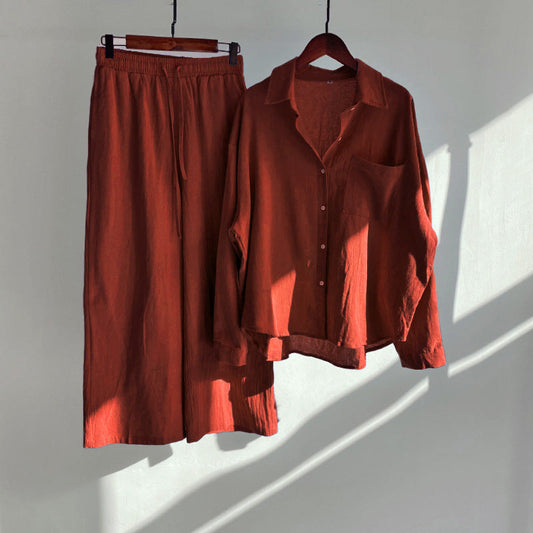 Relaxed Cotton Linen Set by Greta 