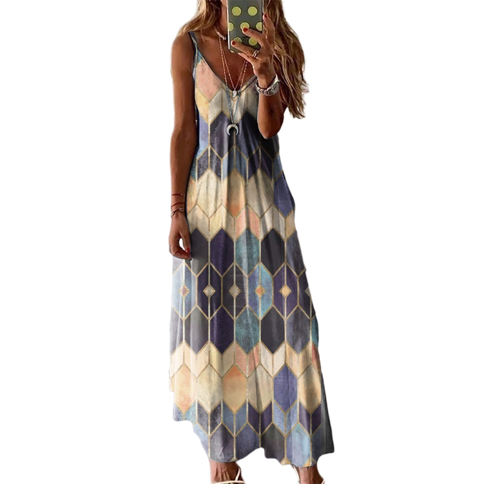 Boho Printed Greta  Summer Maxi Dress