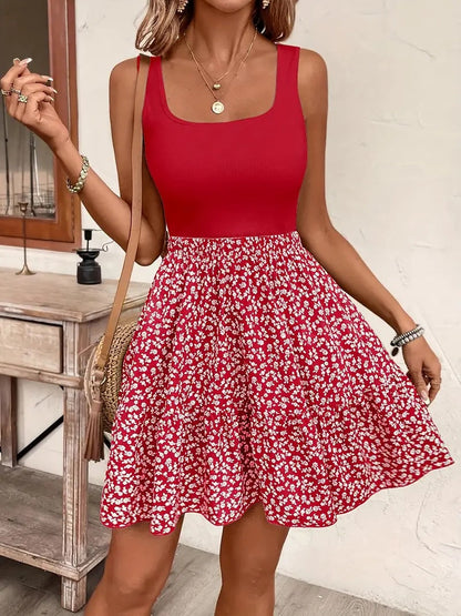 Chic Floral Greta  Sleeveless Summer Dress