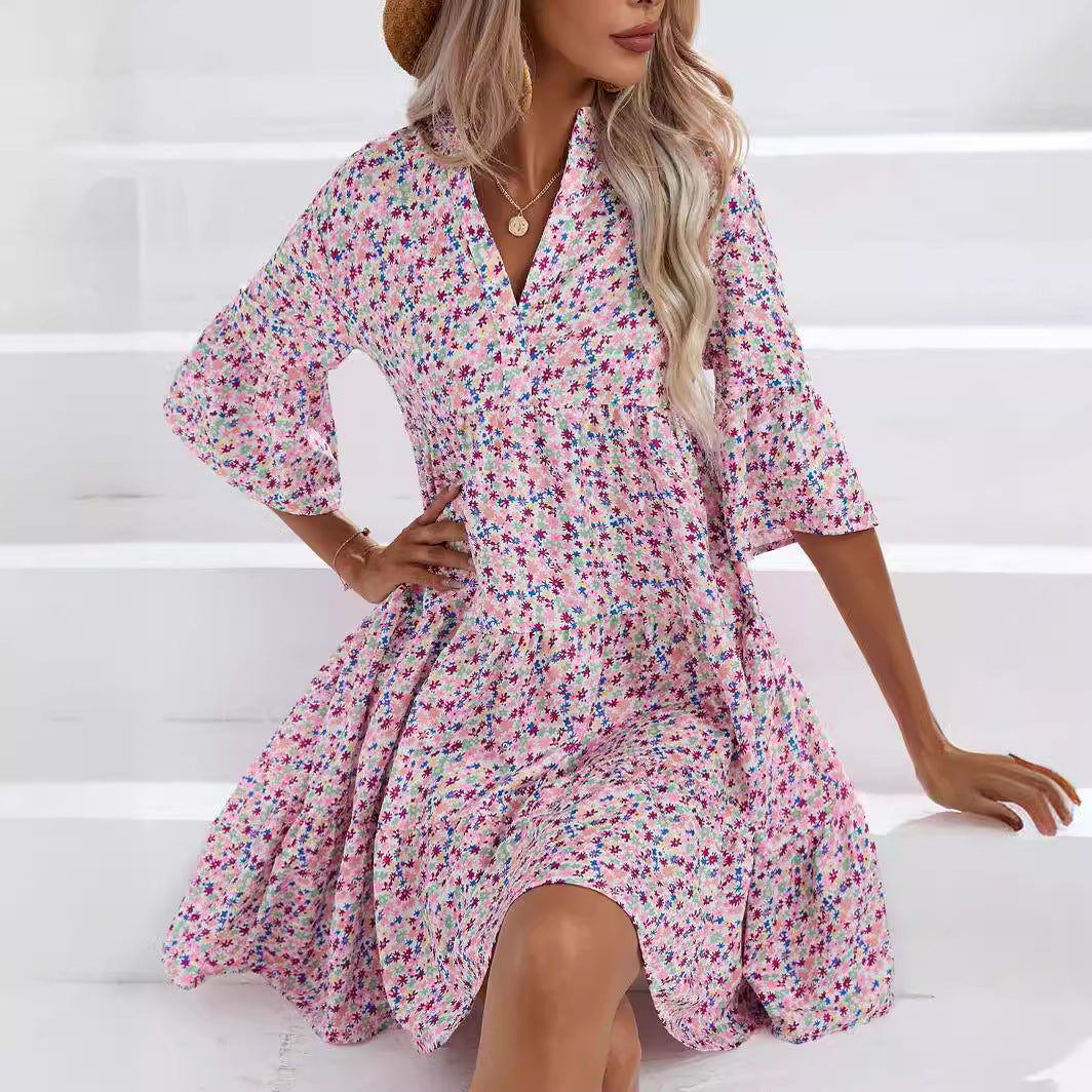 Boho V-Neck Summer Dress by Greta 