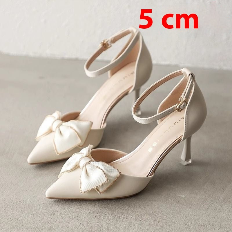 Elegant Bow Stiletto Heels by Greta 