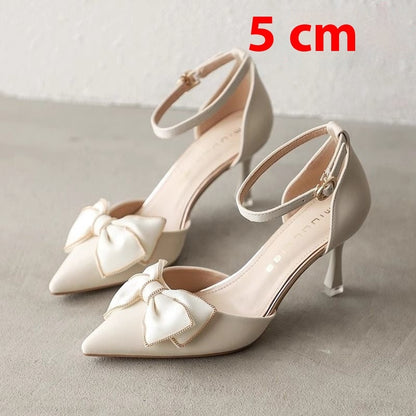 Elegant Bow Stiletto Heels by Greta 
