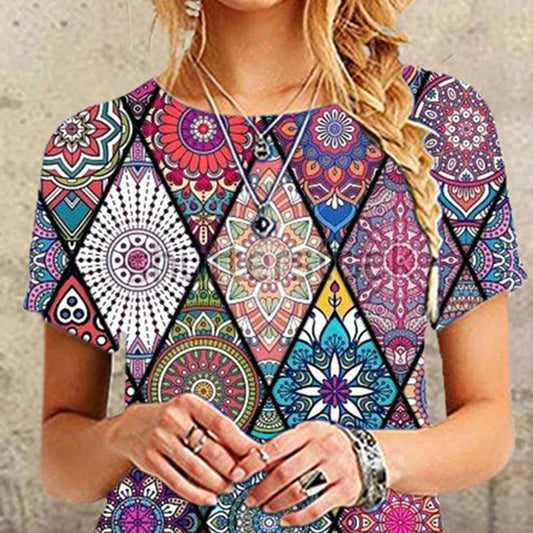 Vibrant Printed Ultra-Short Dress by Greta 