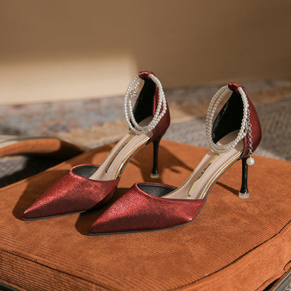 Elegant Greta  Stiletto Buckle Sandals