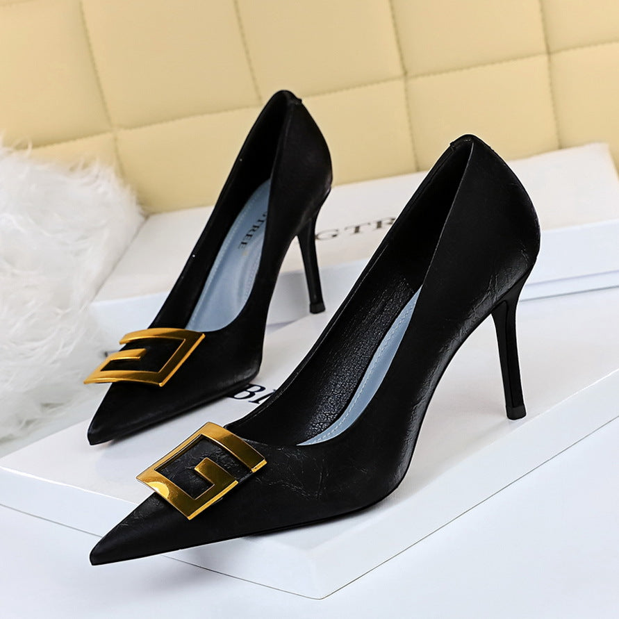 Elegant Sequin Stiletto Heels by Greta 