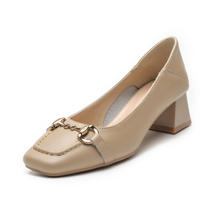Elegant Square Toe Heels by Greta 