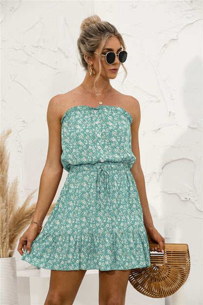 Floral Tube Top Dress by Greta 