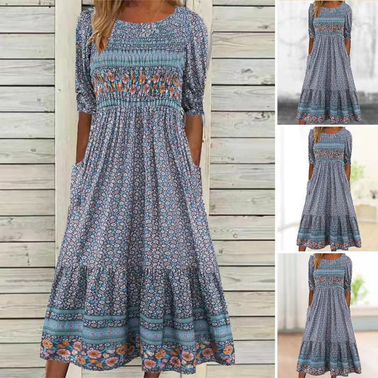 Floral Boho Long Dress by Greta 
