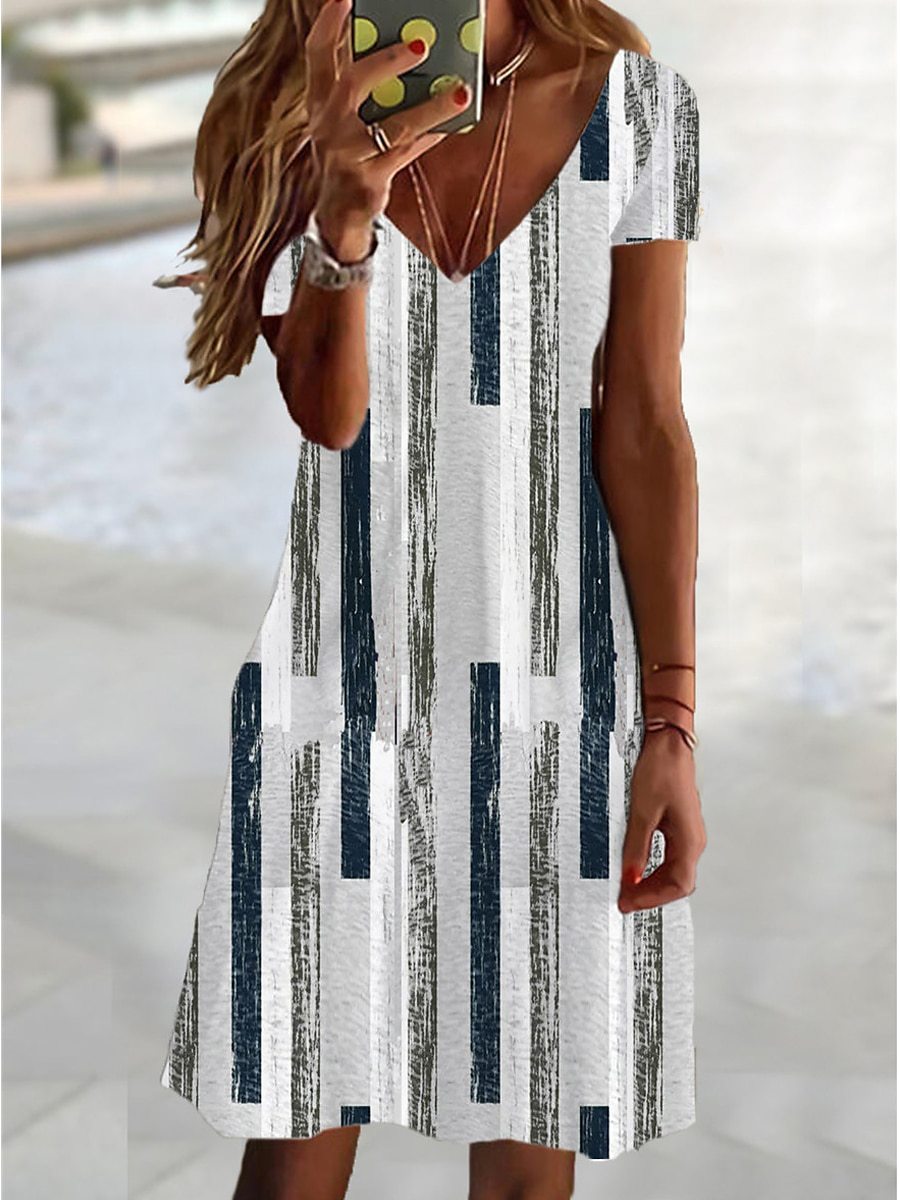 Chic V-Neck Plus Size Dress by Greta 