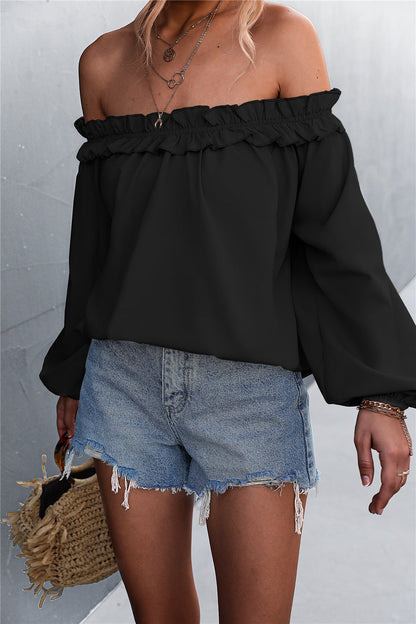 Chic Off-Shoulder Lantern Sleeve Top Greta 