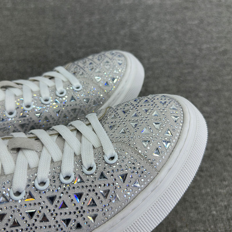 Rhinestone Suede Sneakers by Greta 