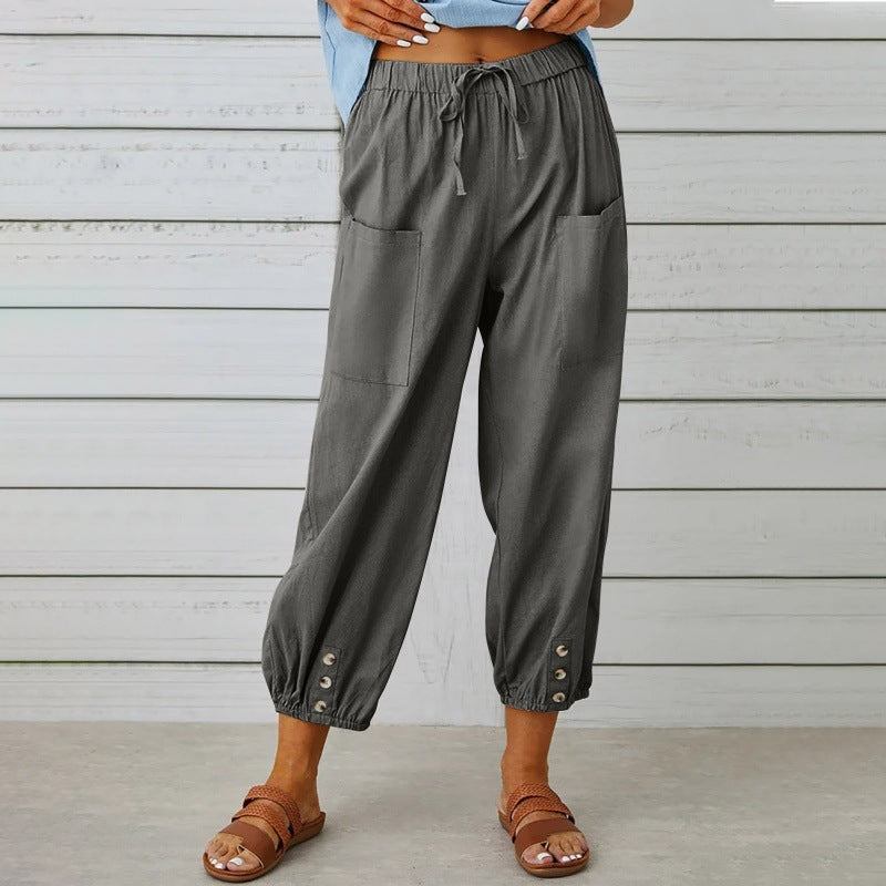Relaxed Cotton Linen Pants Greta 