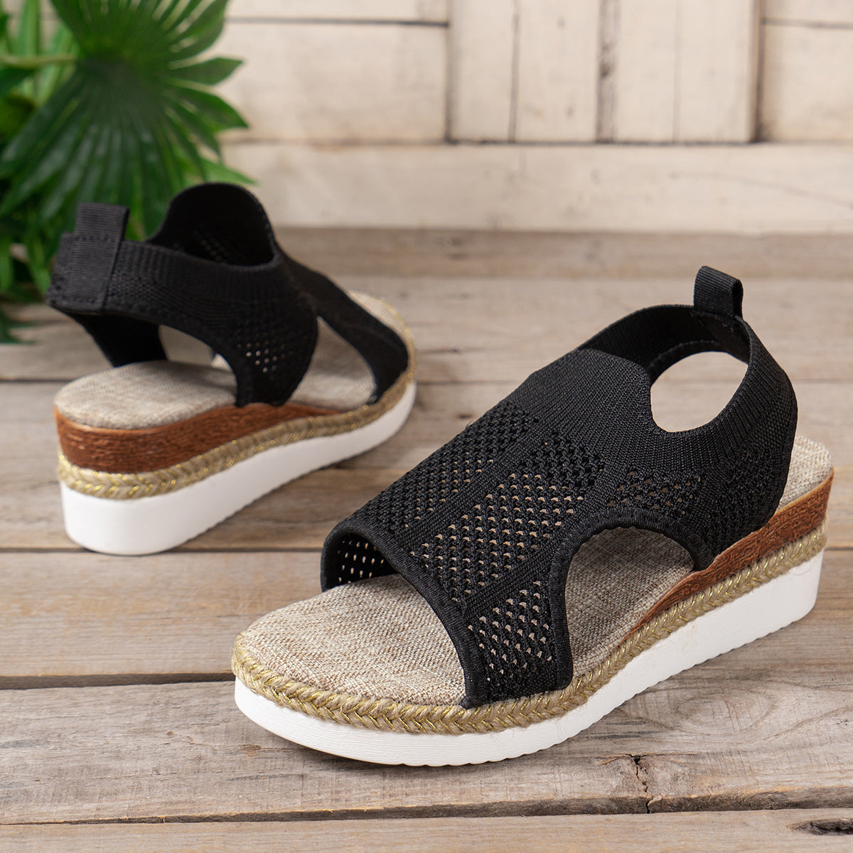 Breathable Wedge Sandals by Greta 