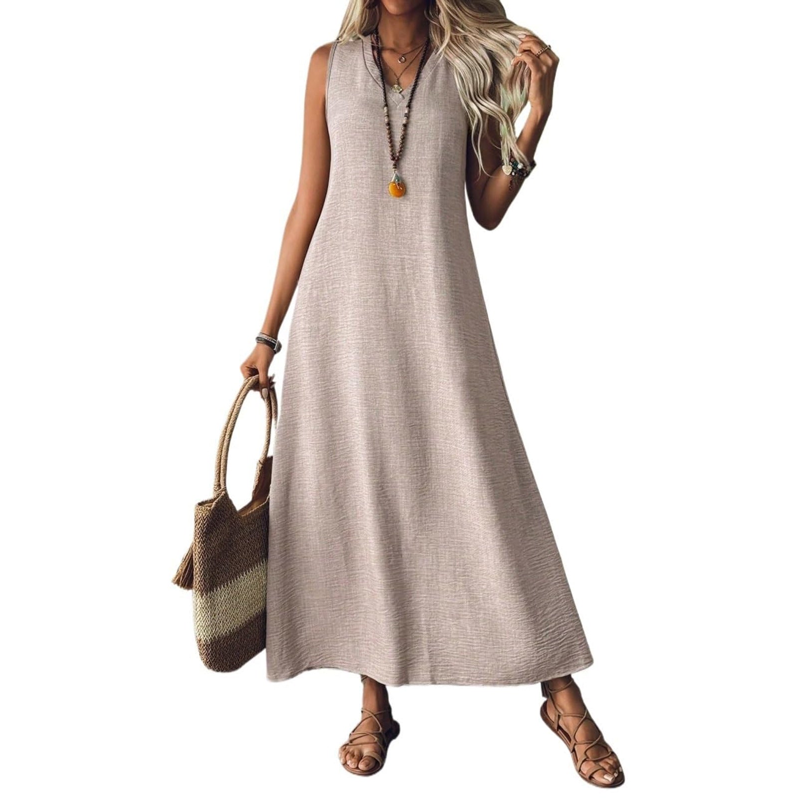 Chic Hemp Sleeveless Dress Greta 