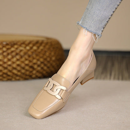 Retro Chunky Heel Pumps by Greta 