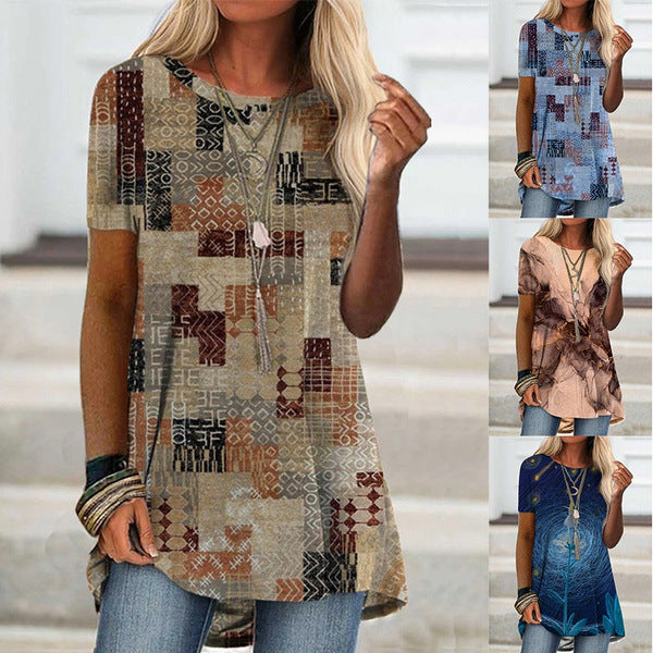 Boho Print Greta  Summer T-Shirt