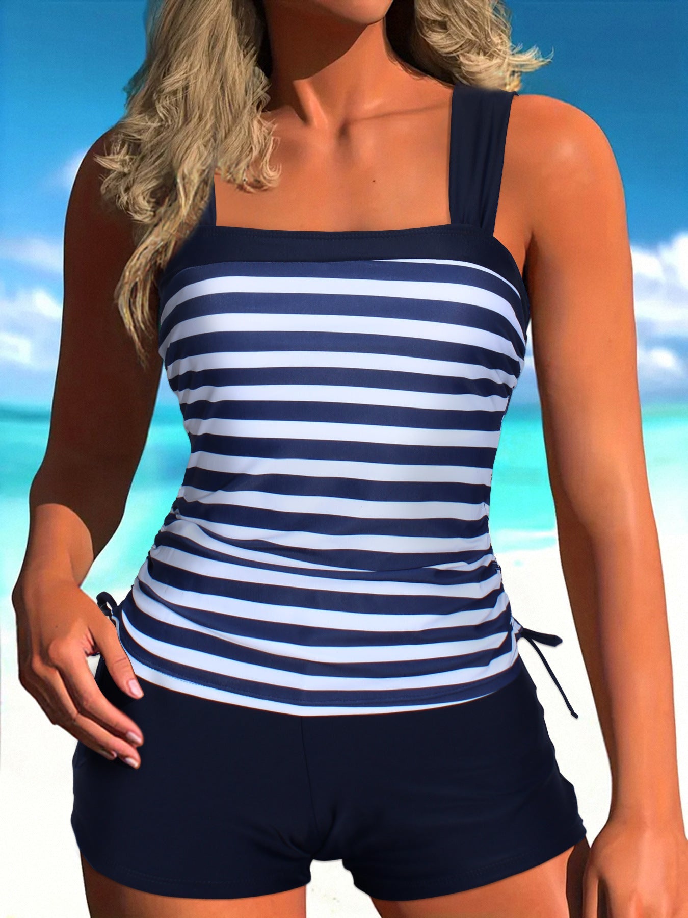 Striped Plus Size Bikini Boxers by Greta 