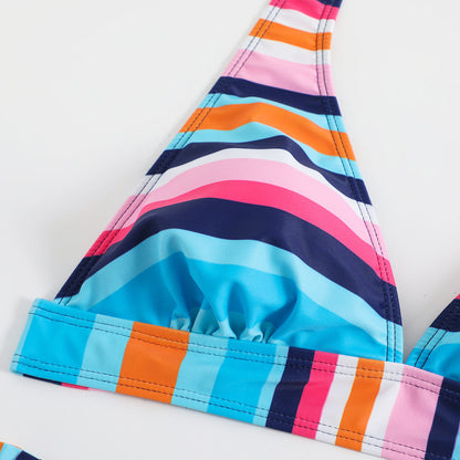 Striped High Waist Bikini by Greta 