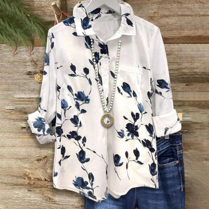 Floral Print Greta  Long Sleeve Blouse