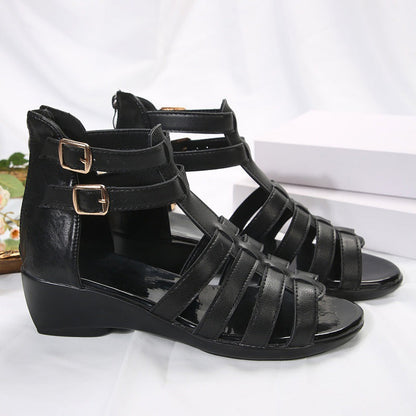 Chic Hollow-Out Wedge Sandals by Greta 