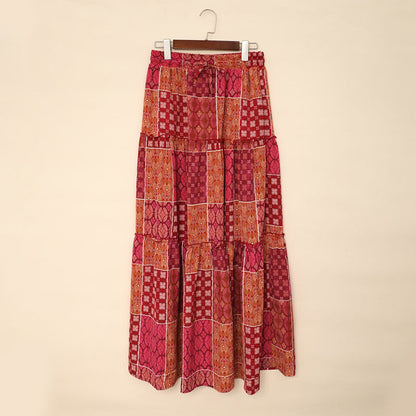 Bohemian Print Greta  Maxi Skirt