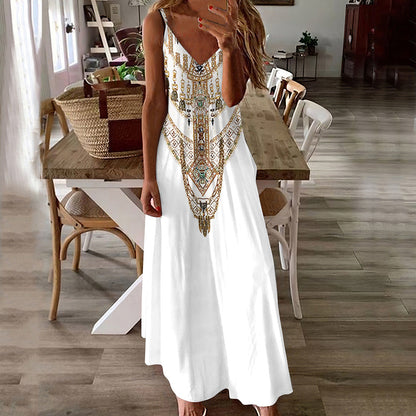 Boho Printed Greta  Summer Maxi Dress