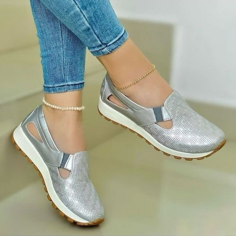 Versatile Greta  Chunky Slip-On Casual Flats