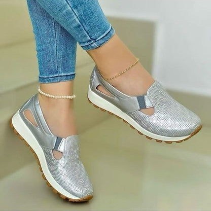Versatile Greta  Chunky Slip-On Casual Flats