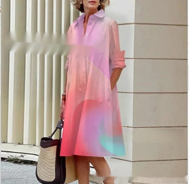 Vibrant Summer Shirt Dress by Greta 