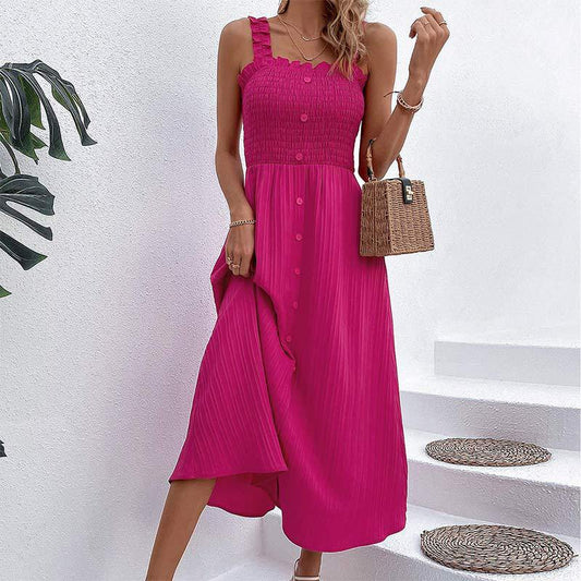 Chic Rose High Waist Dress by Greta 