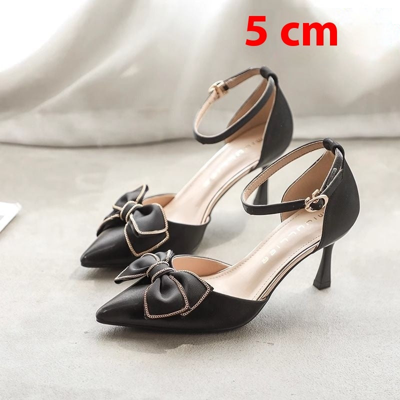 Elegant Bow Stiletto Heels by Greta 