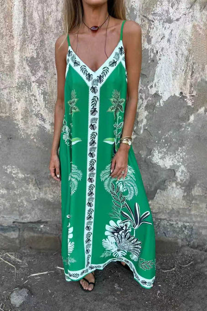 Retro Floral Greta  Printed Midi Dress