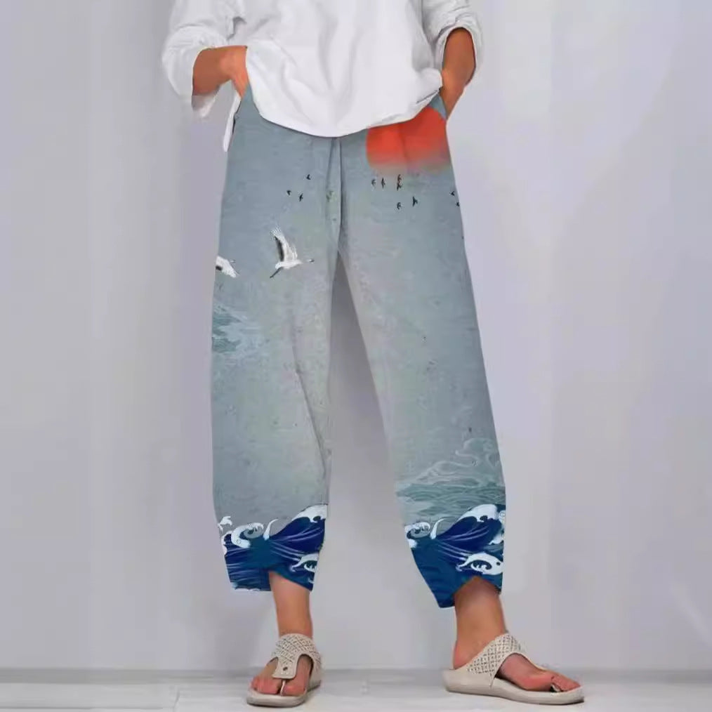 Artful Linen Greta  3D Pattern Pants