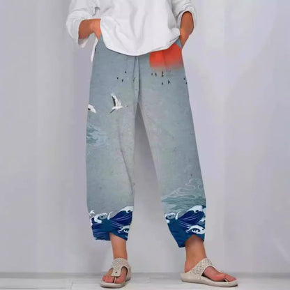 Artful Linen Greta  3D Pattern Pants