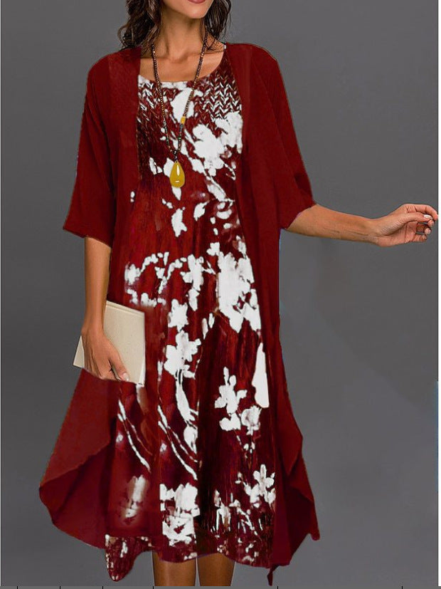 Elegant Chiffon Two-Piece Dress Set by Greta 