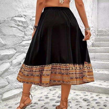 Boho A-Line Maxi Skirt by Greta 